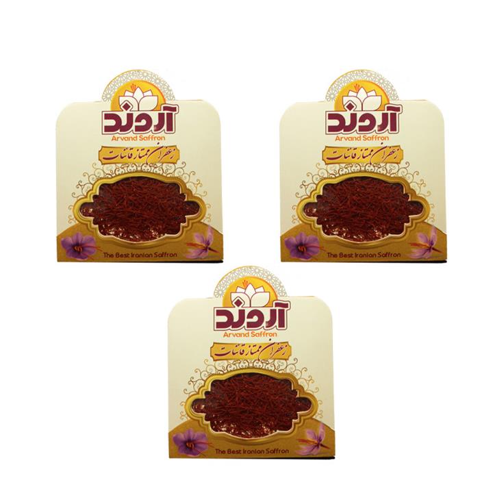 زعفران نگین آروند - 1 گرم بسته 3 عددی